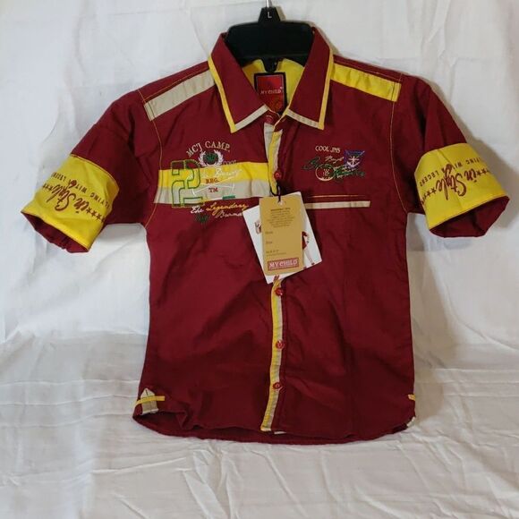 My Child Burgundy Button‎ Down Collared Shirt - Picture 1 of 8